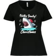 thumbnail image 3 of Inktastic Shark Holly Jawly Christmas Women's Plus Size T-Shirt, 3 of 5