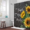 thumbnail image 6 of Sunflower Shower Curtain for Bathroom Decor, Live Simply Laugh Often Love Deeply Blackboard Waterproof Fabric Shower Curtain, 36"x72" Set with 12 Hooks, 6 of 9