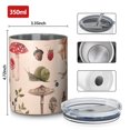 thumbnail image 4 of 12oz Coffee Tumblers Red Mushroom Insect Light Pattern Stainless Steel Vacuum Insulated Travel Tumbler Coffee Cups Mug with Lid and Straw with Cleaning Brush for Cold & Hot Drinks, 4 of 5