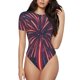 thumbnail image 1 of Balery Fireworks3 Body de cuello redondo de manga corta para mujer Tops de manga corta Tops básicos-Large, 1 of 7