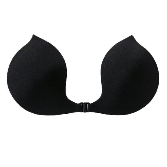 DuoJiaJ Women Invisible Lift Sticky Bra Breathable Strapless Front Button Bra Adhesive Push Up Silicone Bras For Wedding Party Backless Dress Comfortable Wireless Bras for Women