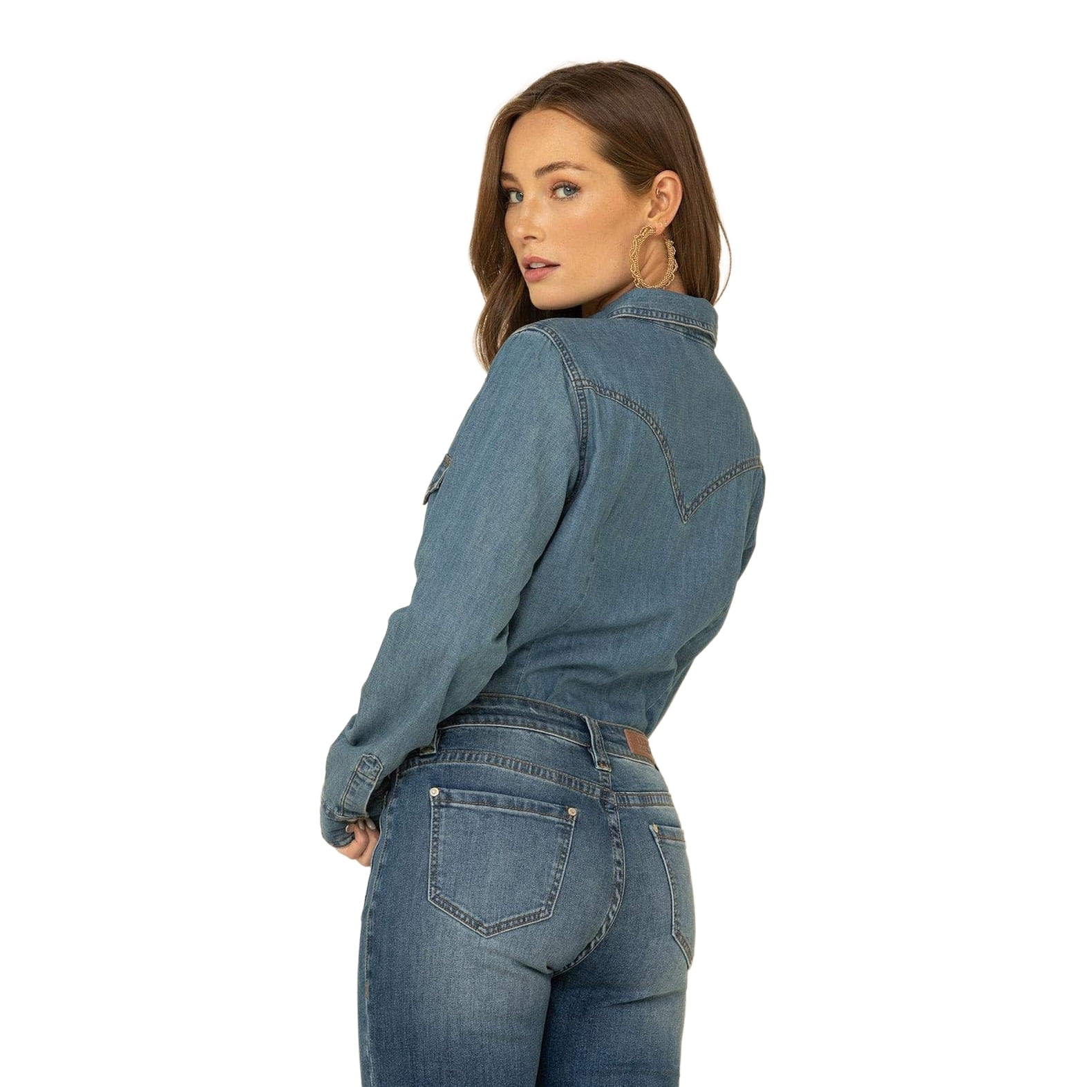 Wrangler® Women's Snap Denim Shirt