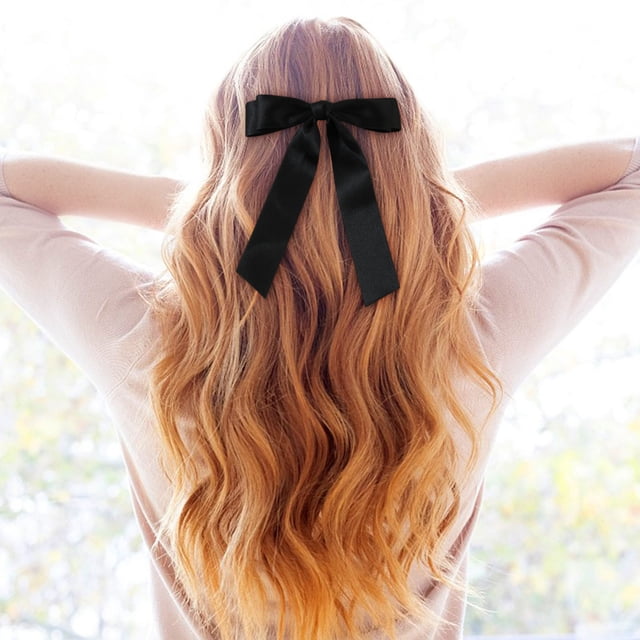 Lazos para el cabello, pinzas para el cabello, lazos navideños, pinzas para el cabello para mujer, lazo color crema, lazo para el cabello, pinzas con lazo color beige, pinzas con lazo de cinta para el