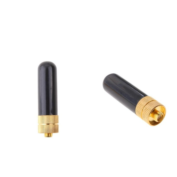2 Piezas SRH805S 1.77 Pulgadas VHF 144 430MHz de Ganancia Dual de Banda Doble SMA para TYT Handhelds Hugo Antena SRH805S