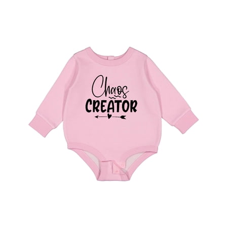 Inktastic Baby Chaos Creator Design with Heart Arrow Baby Fleece Bodysuit