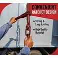 thumbnail image 3 of (2 Pack) Mytee Products 5/16"-3/8" Heavy Duty Ratchet Lever Load Binder w/ Grab Hooks 5,400 Lbs Working Load Limit | Tie Down Hauling Chain Binders for Flatbed Truck Trailer, 3 of 15