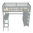 thumbnail image 3 of Pouseayar Twin Size Loft Bed with Desk & 4-Storage Shelves for Teenagers, Adults,Gray, 3 of 8