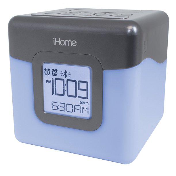 iHome Bluetooth Color Changing Dual Alarm Clock FM Radio with USB