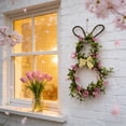 thumbnail image 4 of weibbin Easter Multicolor Bunny Wreath with Delicate Bow, Front Door and Window Hanging Decor for Spring and Easter Home Decorations, 4 of 7
