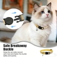 thumbnail image 5 of Mumup Rhinestone Cat Collar Breakaway, Soft Velvet Cat Collars with Bell, Adjustable Comfortable Cats Collar, 7.5-12.5 Inch for Cat, Kittens and Puppies, 5 of 7