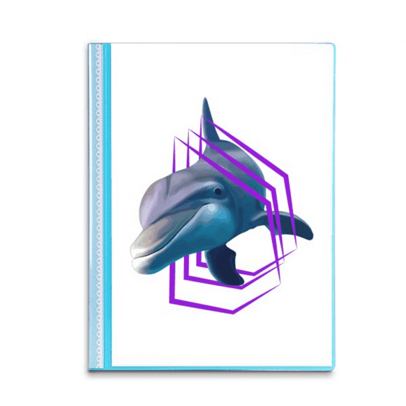 Dolphins Break Through Circles Book Sheet Protectors Portfolio Binder Folder