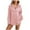 Pink, variant on ShomPort Women's Long Sleeve Blouses Dressy Textured Lapel Solid Color Button Down Shirts Tops