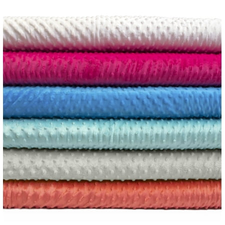 David Textiles Polyester Fleece Plush 36" x 60" Dot Fabric, per Yard