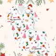 thumbnail image 5 of Bjutir Girl Pajamas Casual Christmas Printed Button Down Collar Short Sleeve Top Shorts Pajama Set Crew Neck Cute Print Kids Sleepwear,6-7 Years, 5 of 5