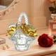 thumbnail image 4 of Decoración De Cristal 1 pc Crystals Rose Basket Ornament Glass in Yellow for Car Interior and Home Decor Valentines Day Gift 3.35x2.56" JASKFLY, 4 of 9