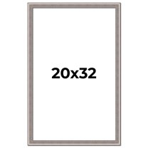 20x32 Frame Grey Real Wood Picture Frame Width 1.25 inches | Interior Frame Depth 0.5 inches | Hans