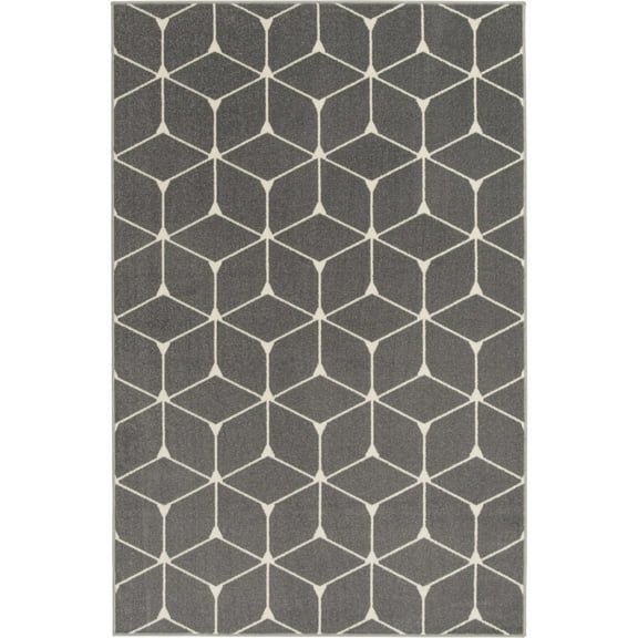 Loomaknoti Terrace Tropic Shamid 9' x 12' Geometric Indoor/Outdoor Area Rug , Gray/White