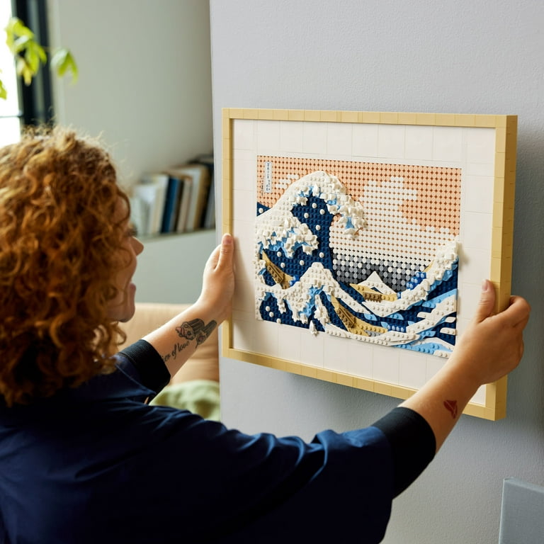 LEGO Art Hokusai – The Great Wave 31208, 3D Japanese Wall Art, Framed Ocean  Canvas Picture for Home or Office Décor, Creative DIY Activity, Arts 