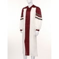 thumbnail image 4 of Eandarui Men Adults Choir Robe Long Sleeve Preacher Minister Church Robe School Graduation Gown Burgundy M, 4 of 6
