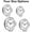 B_silver, variant on Wall Clock Silent Non-Ticking Modern Clock Battery Operated 8 Inch Small Classic Analog Decorative for Kitchen, Bathroom, Office, Bedroom, Home(Blue Gray)