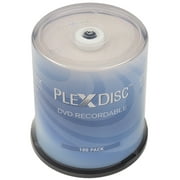 100 PC PlexDisc 16X 4.7 GB DVD-R Logo Top Disc Blank Media 632-815