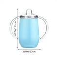 thumbnail image 3 of Free Shipping, Stainless Steel Sippy Cup with Handles & Silicone Lids 10 Oz Double Wall Vacuum Insulated Sippy Cup Mug Tumbler Toddler Cups for Boys and Girls Non Spill Sipp, Limited Time Offer!, 3 of 7