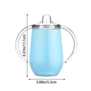 Stainless Steel Sippy Cup With Handles & Silicone Lids 10 Oz Double Wall Vacuum Insulated Sippy Cup Mug Tumbler Toddler Cups For Boys And Girls Non Spill Sipp
