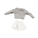 thumbnail image 4 of 1/12 Cabresco de la manga larga y falda de la falda del hombro del hombro para figuras de acción de 6 pulgadas Accesorios de ropa de muñeca BJD top gris, 4 of 8