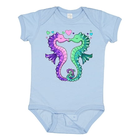 

Inktastic Seahorses Kissing with Hearts Gift Baby Boy or Baby Girl Bodysuit