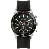 Bulova Men's Black IP Chronograph Sport Watch 98A267