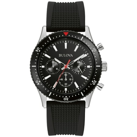 Bulova Men's Black IP Chronograph Sport Watch 98A267