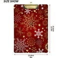 thumbnail image 3 of FMSHPON Christmas Snowflake White Gold Clipboard Hardboard Wood Nursing Clip Board and Pull for Standard A4 Letter 13x9 inches, 3 of 5