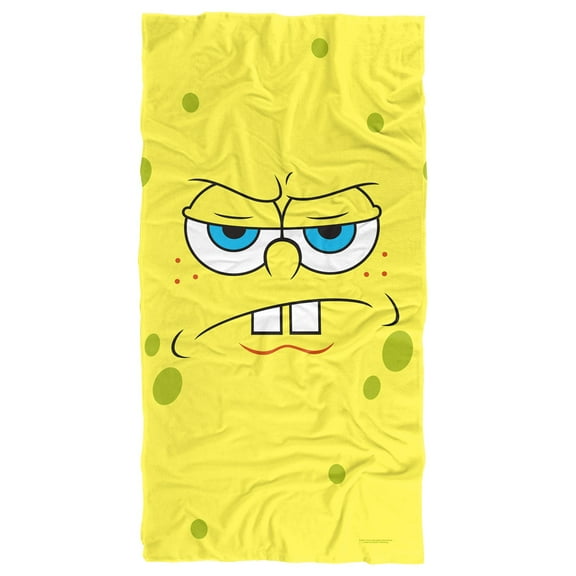 Spongebob Beach Towel, 30"x60", Spongebob Angry Face
