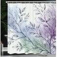 thumbnail image 2 of Ambesonne Lavender Shower Curtain, Dreamy Art Purplish Leaves, 69"Wx75"L, Pale Ceil Blue Pale Green, 2 of 4