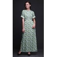 thumbnail image 2 of Bimba Rayon Monstera Leaves Womens Printed Side Slit SummerÂ&nbsp;DressÂ&nbsp;Long Maxi Gown-Medium, 2 of 6