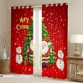 thumbnail image 2 of Castle Fairy Child Santa Claus Curtains Pack of 2 (42x84 Each),Xmas Snowman Curtains Blackout,Happy New Year Bedroom Curtains,Breathable Home Decor, 2 of 6
