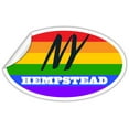 thumbnail image 2 of Hempstead NY New York Nassau County Rainbow Pride Flag 6 Stripes Pride Flag Euro Decal Bumper Sticker 3M Vinyl 3" x 5", 2 of 3