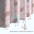 thumbnail image 6 of Pioneer Flower Floral Print Pattern Shower Curtain 72"x84", Bathroom Decorative Shower Curtain Set with 12 Hooks, Waterproof Washable, 6 of 6