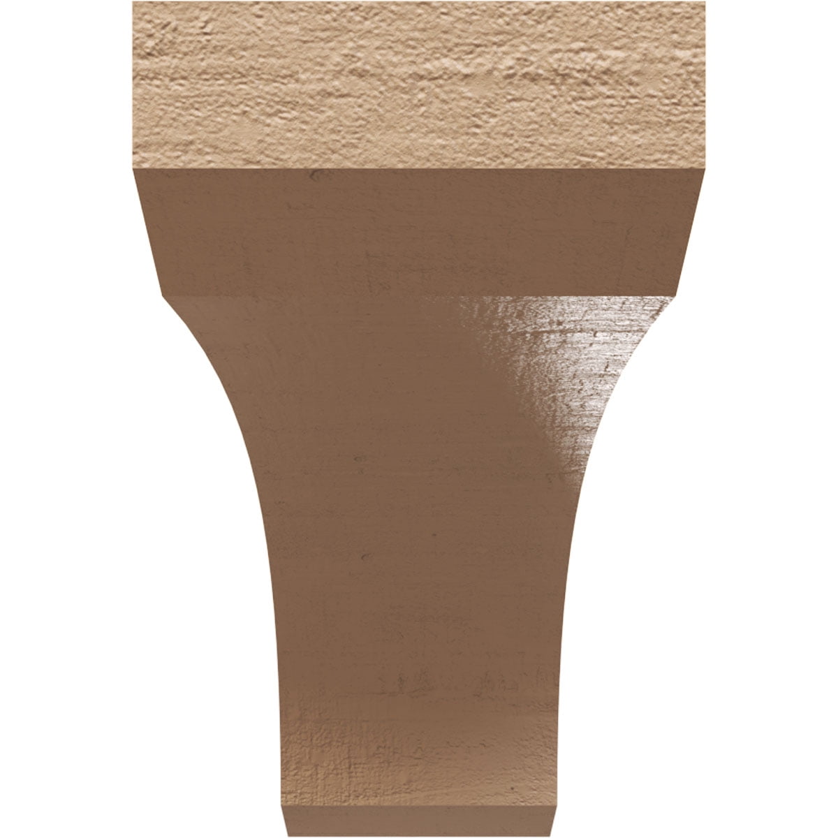 5"W x 30"D x 10"H Thin Legacy Rough Cedar Woodgrain TimberThane Corbel, Primed Tan