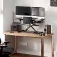 thumbnail image 3 of FitStand  35 " Electric Standing Desk Converter, Motorized Stand up Desk Riser, Monitor and Laptop Workstation with Wide Keyboard Tray, Black, 3 of 7