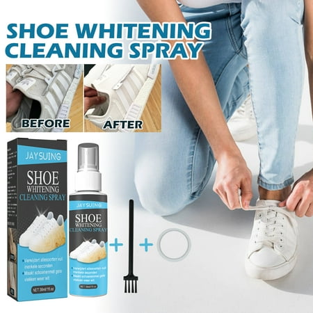 

Shoe Cleaning Spray for White Sneakers Portable Stain Removal and Whitening No Rinse Cleaner