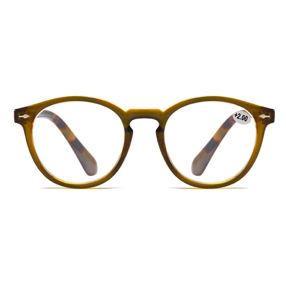 5 Pairs of Retro Round Blue Light Blocking Reading Glasses 3.50,HD Trendy Classic Green Presbyopic Glasses, Spring Hinge Readers +3.50 for Women and Men