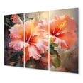 thumbnail image 2 of Designart "Hibiscus love expression IV" Floral Metal Wall Art Set, 2 of 5
