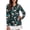 Blue Flower Skull, variant on Psesaysky Ghost Face Print Long Sleeve Golf Shirts for Women Lightweight Casual Loose V Neck Zip Up Tennis Shirts for Women Plus Size 4-Way Stretch Slim Fit Halloween Casual Wear,S