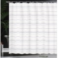 thumbnail image 4 of Ambesonne Neutral Color Shower Curtain, Horizontal Lines, 69"Wx70"L, White Dust and Dark Taupe, 4 of 5