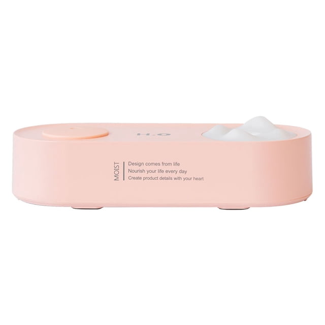 Pink USB Rechargeable Mini Humidifier with LED Night Light - Portable Cool Mist Maker for Mineral Water Bottles, 2 Spray Modes (Continuous/Interval), Leakproof Design for Bedroom, Office, Travel &