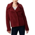 thumbnail image 4 of Collection B Juniors’ Faux-Fur Teddy Coat, Dark Red, L, 4 of 5