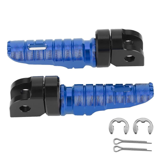 Pair of Front Foot Pegs Pedals Motorcycle Modification Fit for Honda CB125R CB300R CB1300SF CB600FBlue