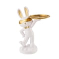thumbnail image 2 of Figura de Conejo Macarena Organizador de Escritorio Bandeja de Almacenamiento de Joyería Multifuncional Blanco, 2 of 8