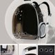 thumbnail image 2 of Mochila transportadora para gatos, mochila de burbujas para mascotas, transpirable, aprobada por aerolíneas, espacio pequeño, para viajes, senderismo, caminar al aire libre, 2 of 5